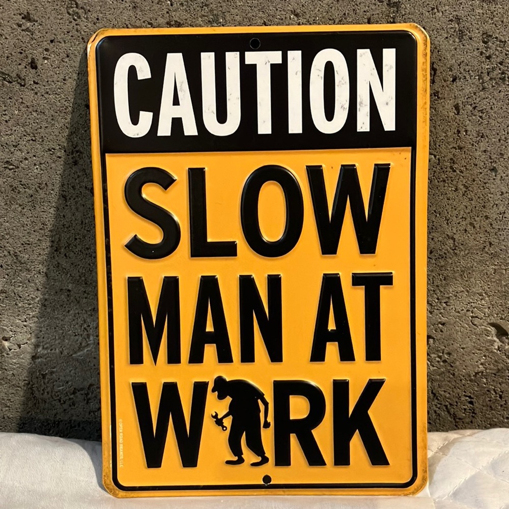 Novelty tin sign